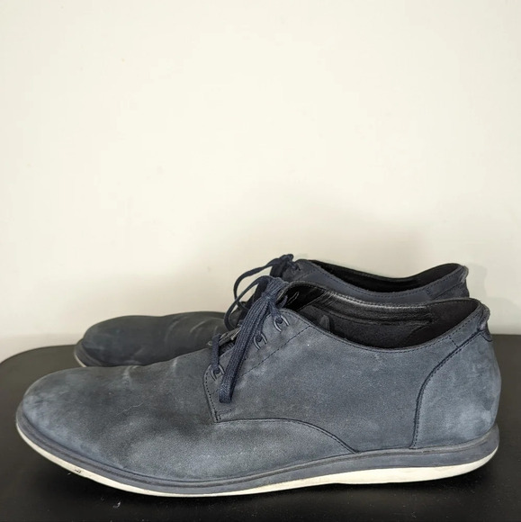 Clark's Men's Blue Suede Leather Lace Up Oxford Shoes Size 13 - Picture 3 of 9